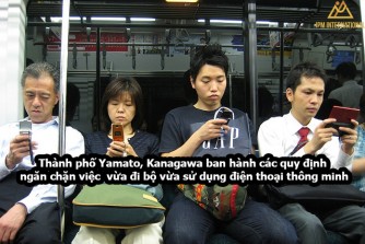 Thành phố Yamato, Kanagawa ban hành các quy định ngăn chặn việc vừa đi bộ vừa sử dụng điện thoại thông minh