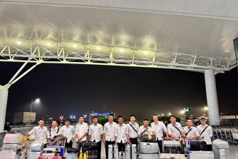 삼성 E7-3 도장·전기 엔지니어 13명 출국 성공